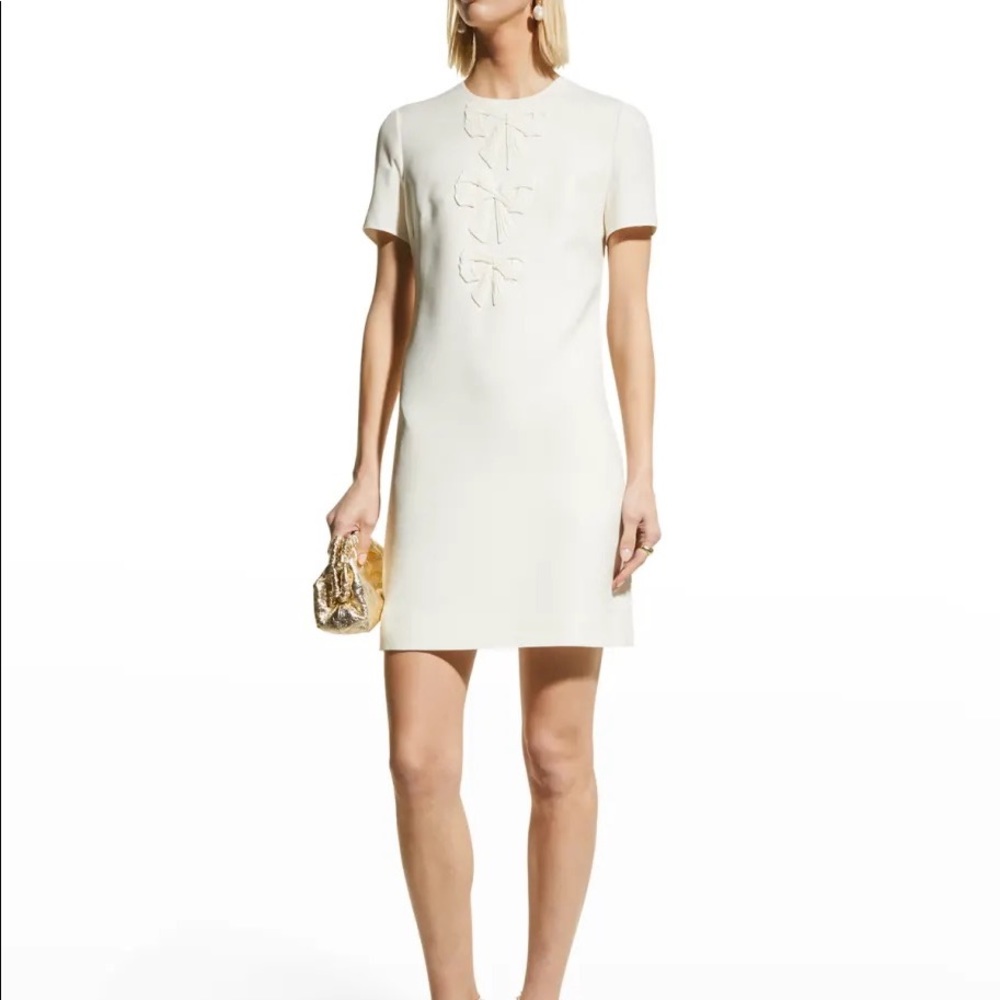 Valentino Couture Ivory Bow Dress Sz. 40